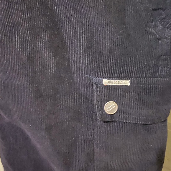 Y2K Black Corduroy Jumper Overall Dress Vest Back SZ‎ 6 Relaxed Fit Western - Picture 9 of 16